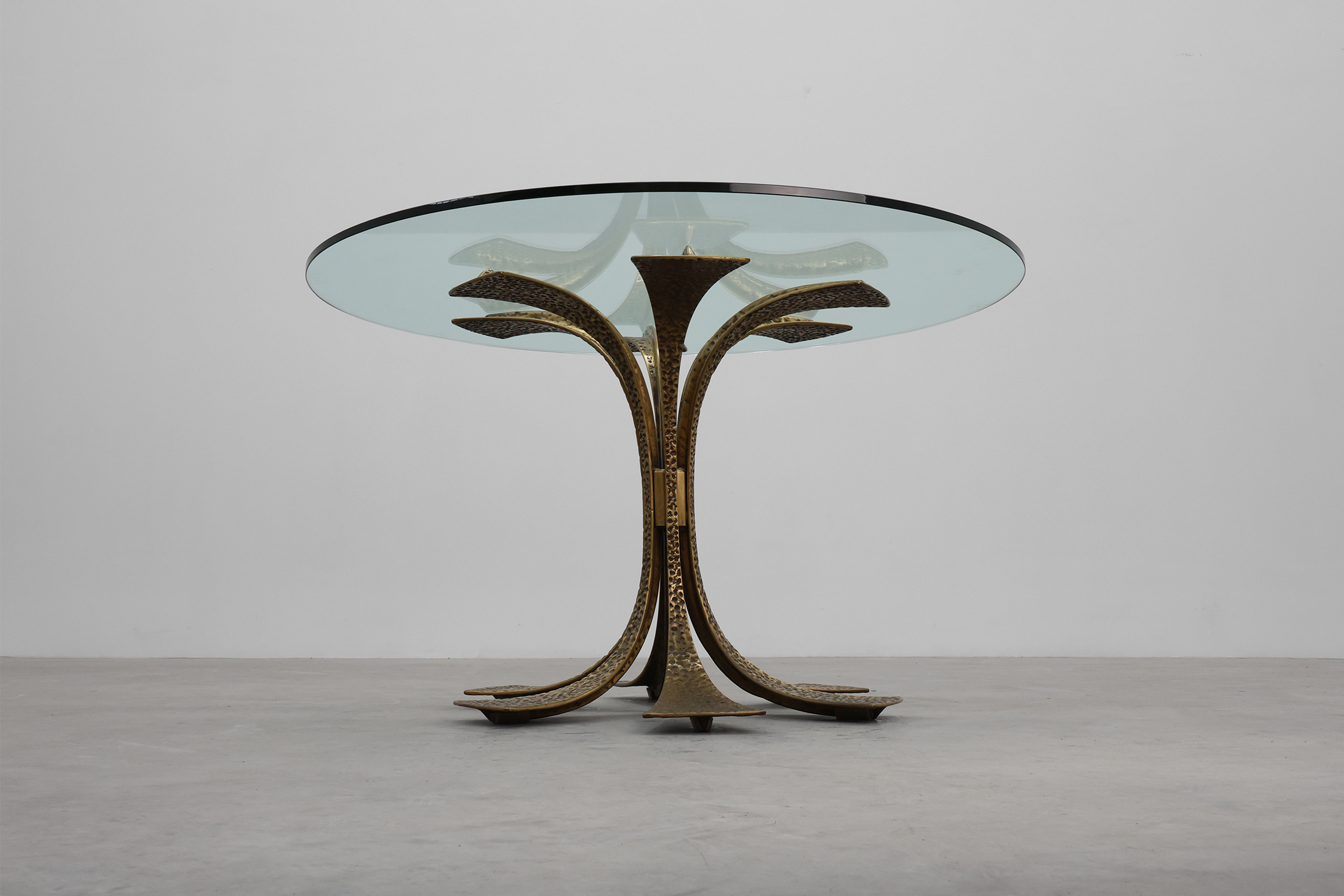 Hammered Bronze Table by Luciano Frigerio for Frigerio di Desio, Italy ca. 1970thumbnail